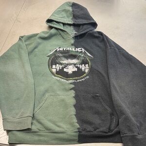 Metallica Green and Black Split Hoodie